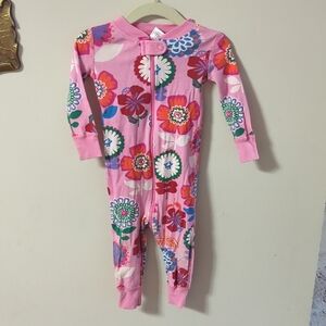 Hanna Andersson Pink Floral Kids Footie